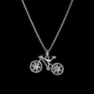 925er Sterlingsilber Kette & Anhänger Fahrrad