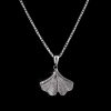 Ginkgo, klein, Silberschmuck, Kette mit anhänger ginkgo, mahlschatz